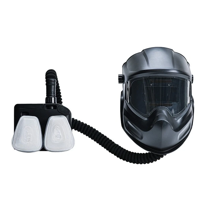 Electric air supply welding mask, anti-strong light and anti-punching auxiliary air supply automatic dimming