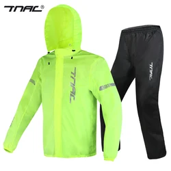 Ultra-thin Man Motorcycle Raincoat Trousers Suit Waterproof Motocross jacket Pants Night Reflective S M L XL XXL XXXL