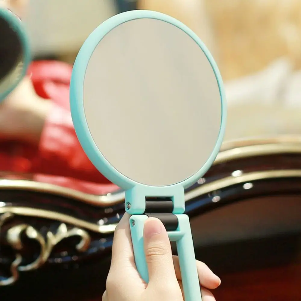 Women Girls Personalized Desktop Vanity Mirror Magnifying Makeup Mirror Travel Accessories Cosmetic Mirror Folding Stand Mirror