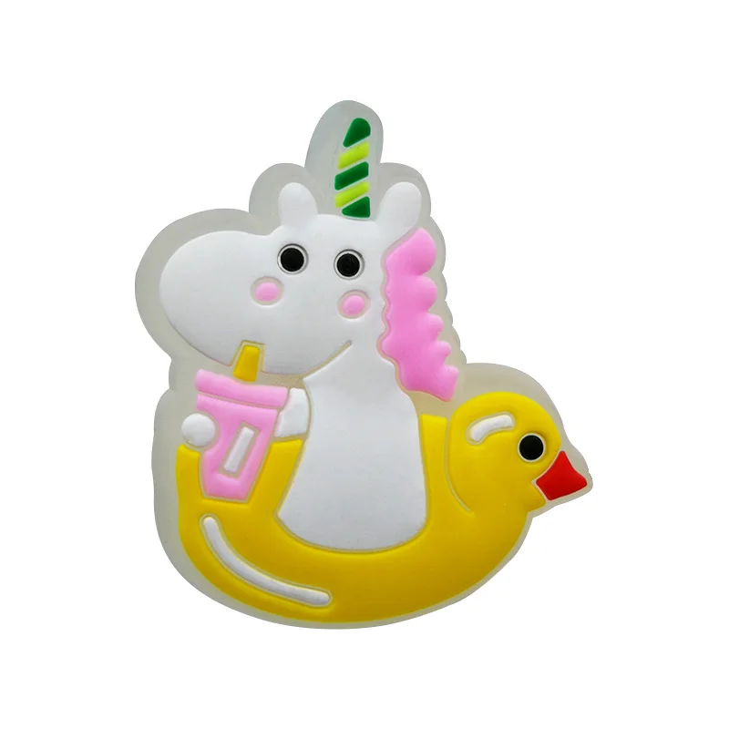 1 Stück LED-Schuhanhänger Einhorn Wale Löwe beleuchtete Schuhdekorationen Enten Kühe Katzen Frauen Kinder Sandalen Pins leuchtende Schnallen – Detail 11