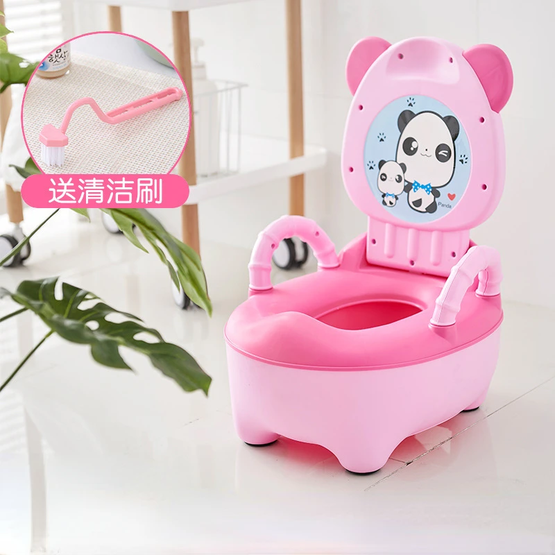 Panda Baby Potty Boys and Girls Potty Training Seat Children\'s Pot  Urinal Infant Cute Toilet Seat WC -Free Cleaning Brush