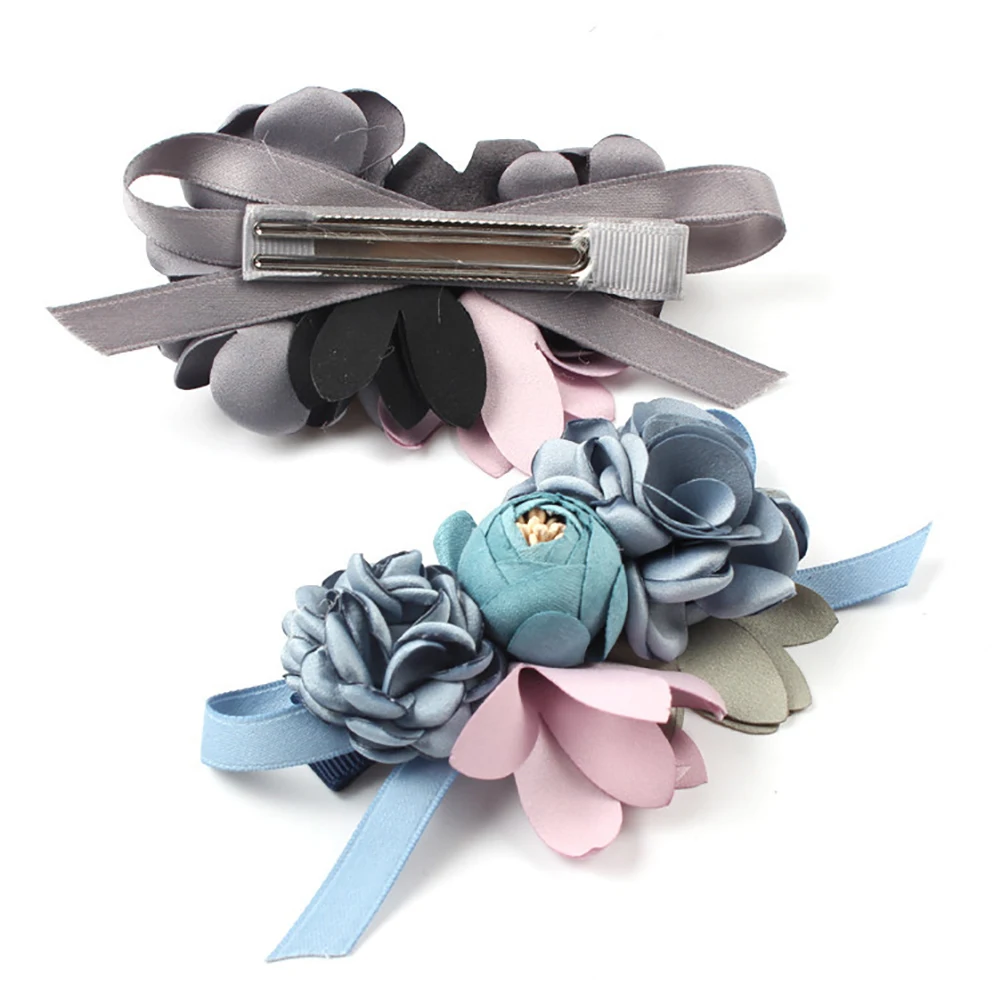 

Simulation Flower Headdress Hair Clips Cloth Headwear 3D Barrette Stylish Wedding Party Daily Use Durable Elegant Beautiful