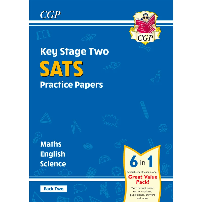 

KS2 Complete SATS Practice Papers Pack 2 Наука Математика Английская для 2025 Тестов CGP Книги 9781789081244