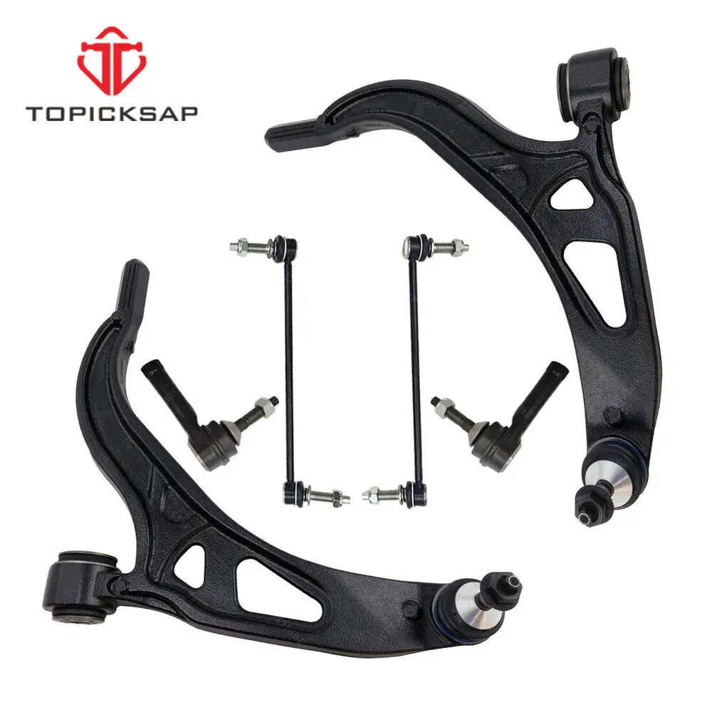 TOPICKSAP 6pcs Steering Suspension Kits Front Control Arm Ball Joint Sway Bar Links Outer Tie Rods for Ford Explorer 2011 - 2017