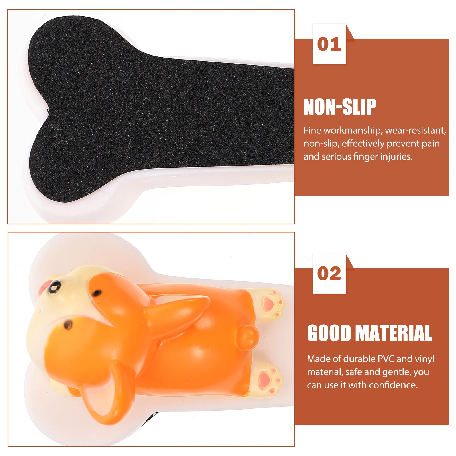 

Animal Door Stopper Pvc Vinyl Cartoon Door Wedge For Safety Anti-Collision Security Home Decor