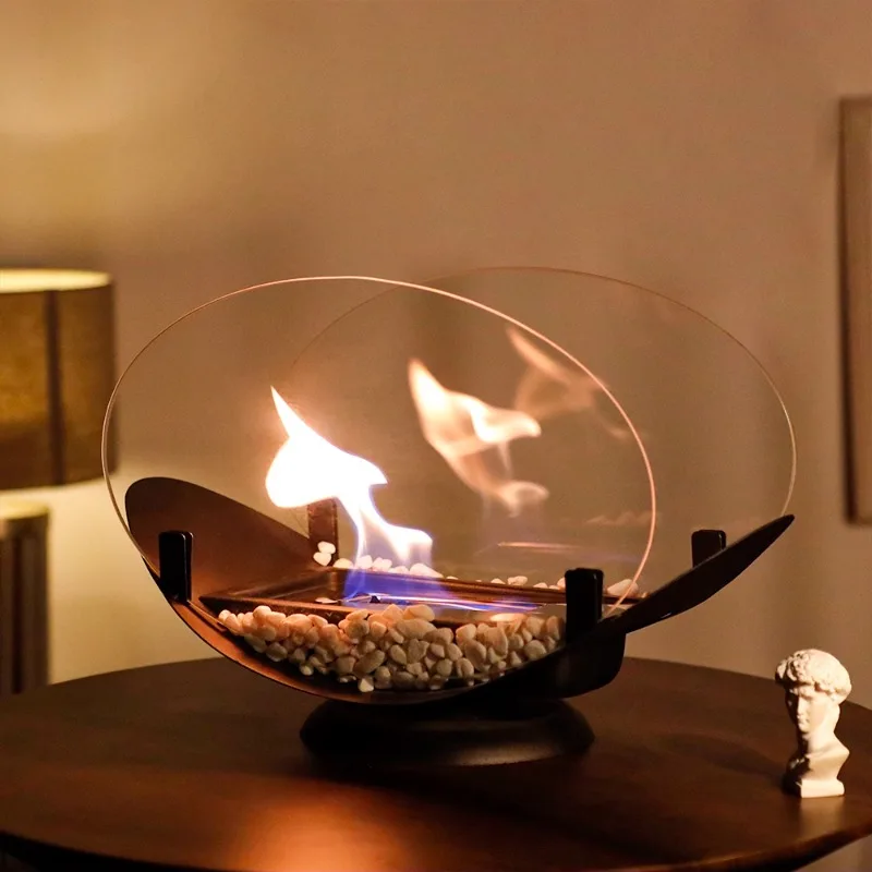 

Indoor real fire burning alcohol fireplace decoration