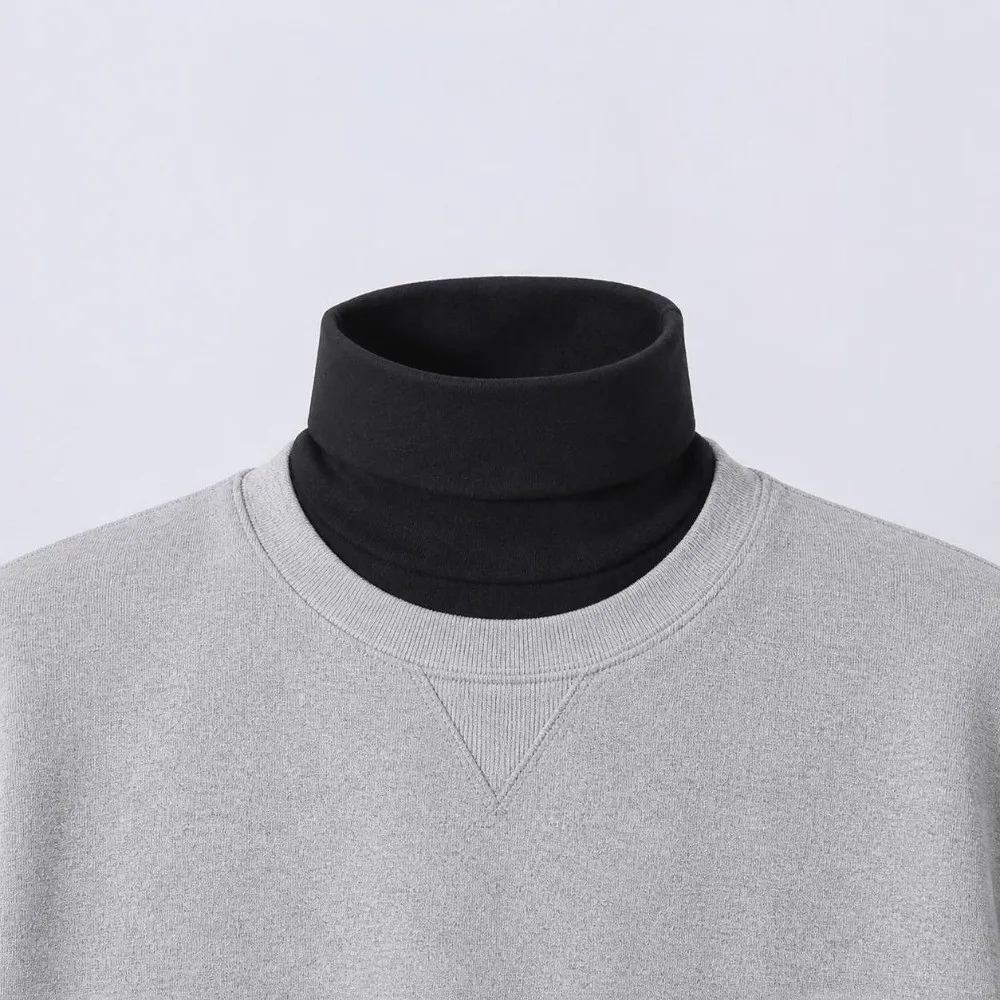 Solid Color Turtleneck Fake Collar Neck Warmer Extensions Half Top Blouse Detachable Collar Fake High Collar