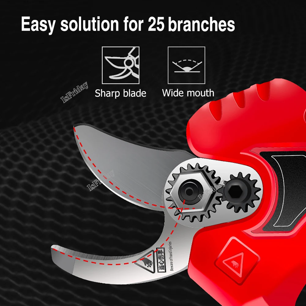 Electric Pruning Scissors Wireless Rechargeable Fruit Tree Shears Sharp Blade Garden Branch Cutting Power Pruner