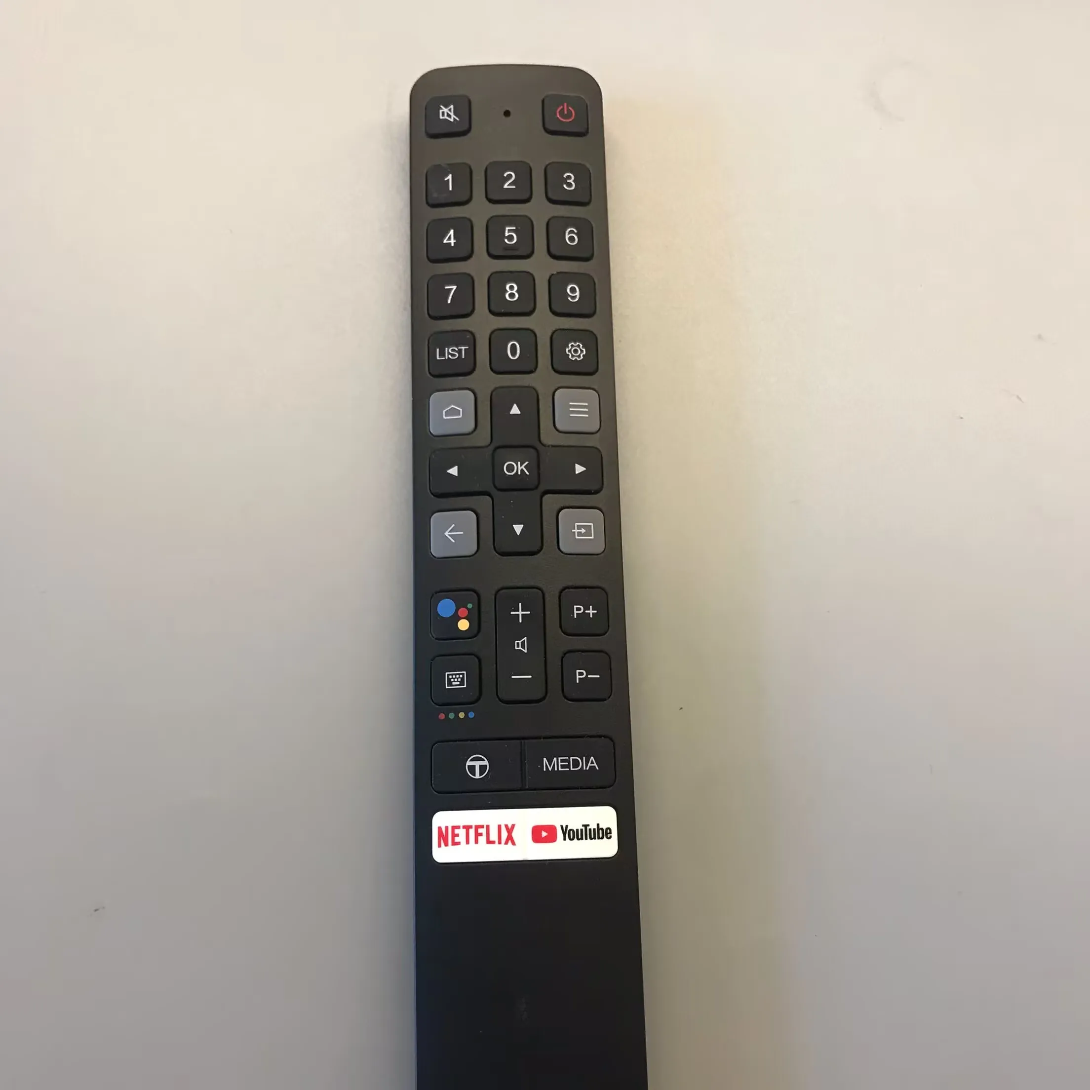 Control Remoto TCL RC901V FMR1, Listo para Usar, con Accesos Directos a Netflix/YouTube para Televisores Inteligentes TCL Android