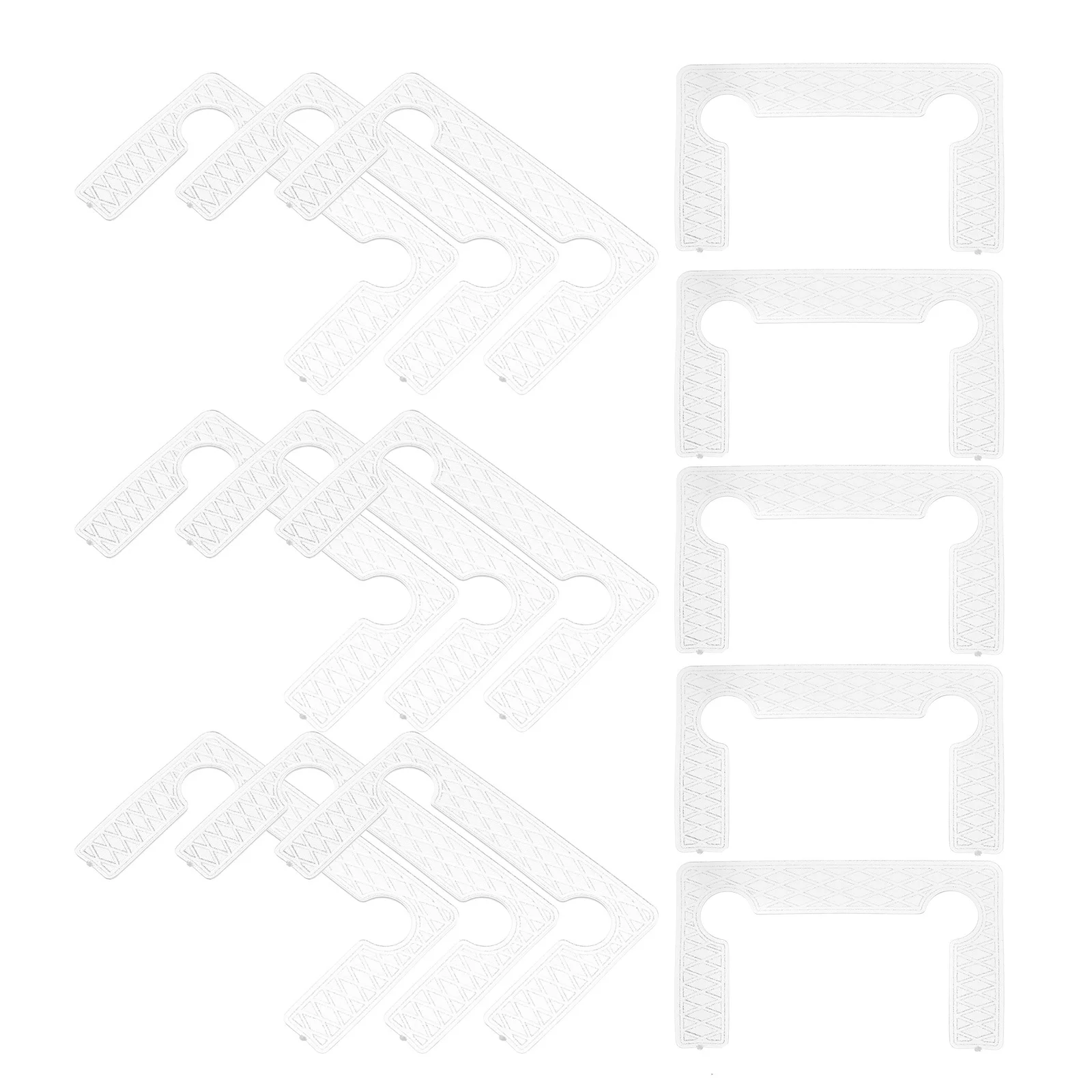 

40Pcs Hinge Replacement Pads for Glass Doors Anti-Slip Durable Transparent Grid Design Gasket Replacement Kit Hinges Rubber Pads