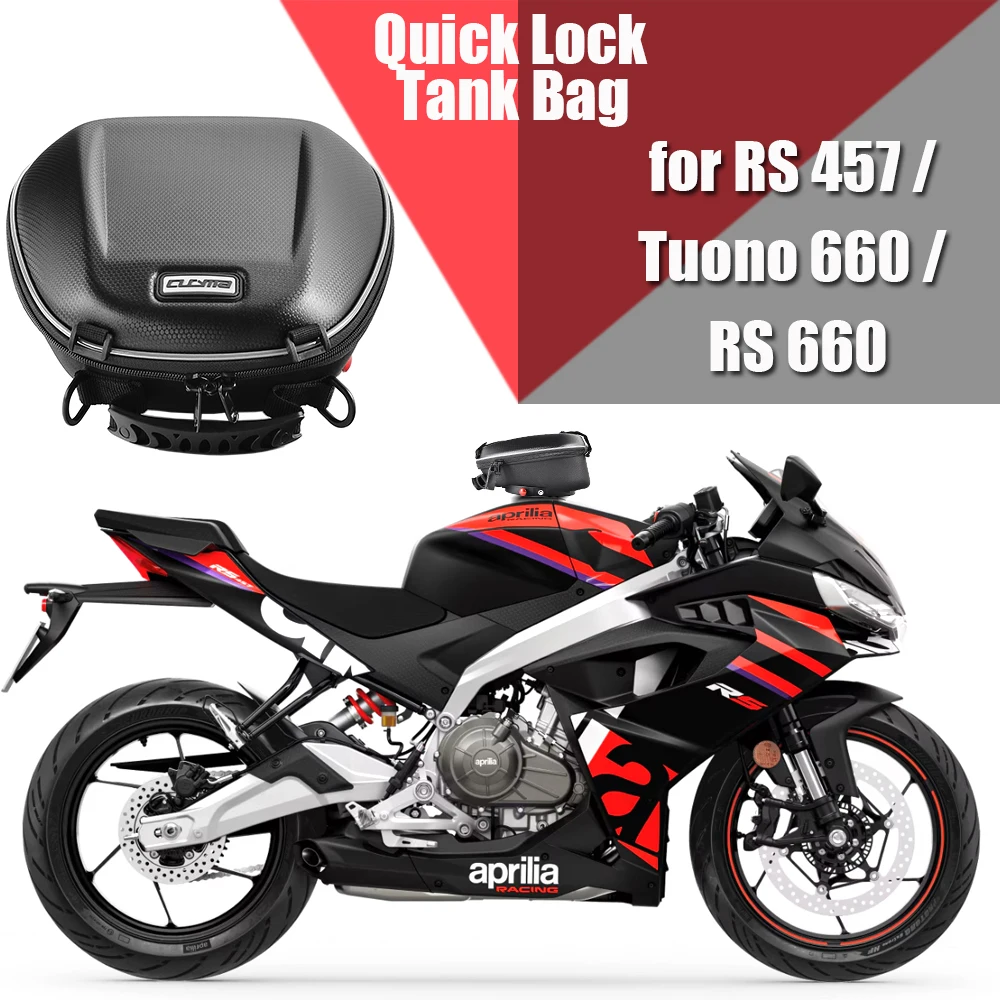 

Водонепроницаемая сумка на бак с быстрым креплением для Aprilia RS 457, RS660, Shiver 750 GT ABS, Shiver 900 ABS, Tuono 660