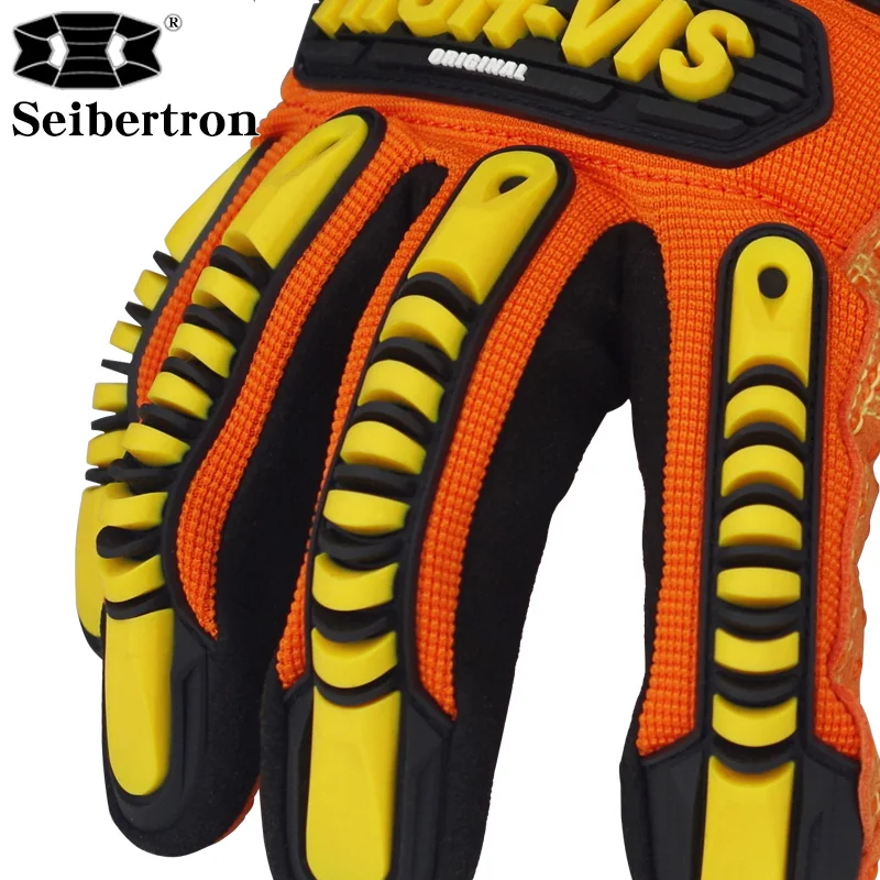 Seibertron High-Vis Gloves Waterproof Oil Resistant Anti-impact Humanized Design Effective Protection Of Hands Outdoor Gloves