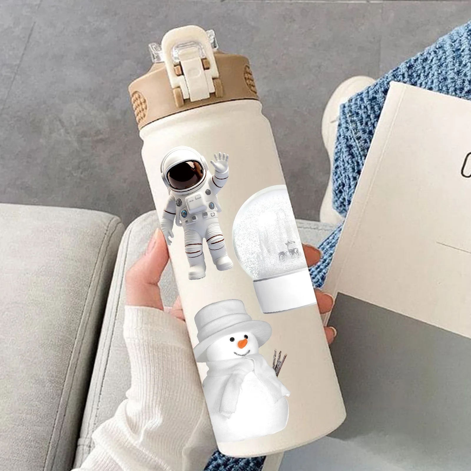 10/50PCS INS Style White Literary Retro Sticker DIY Decorative Mobile Phone Case Notebook Waterproof Water Cup Toy Gift Sticker