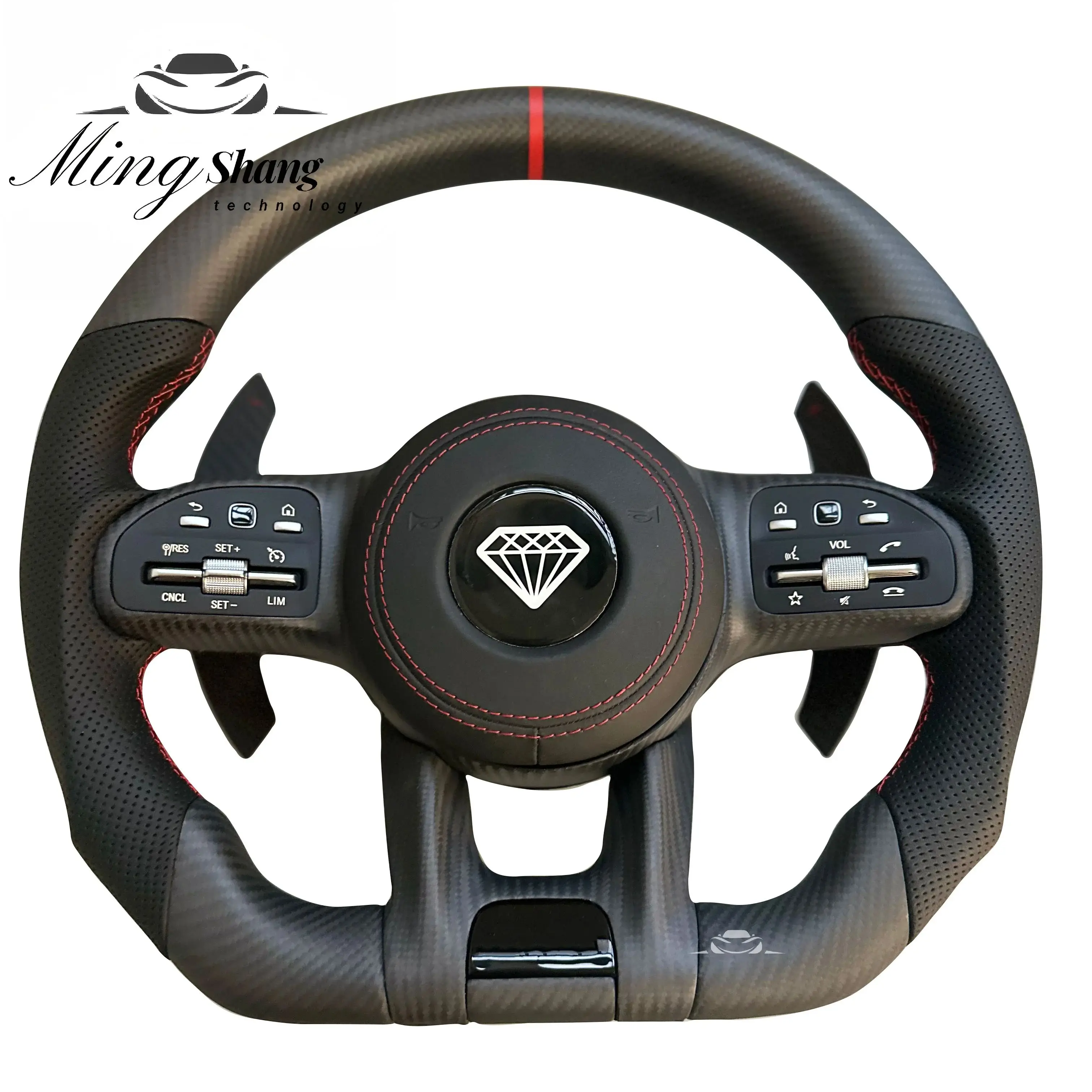 عجلة قيادة ألياف الكربون للسيارات لمرسيدس بنز W206 W205 W204 W222 W223 W212 W213 W177 W463 AMGs GT GLS63 GLE63 SL63 CLS Gls