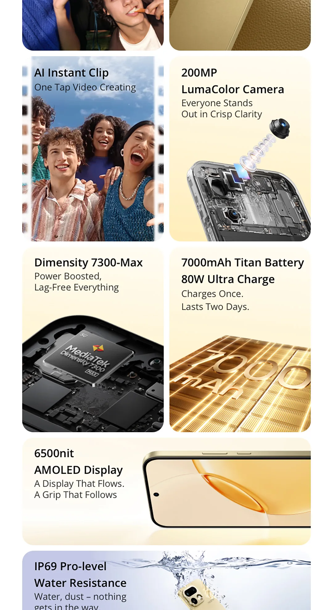realme 16 Pro Smartphone 6.78" 144Hz AMOLED Display Dimensity 7300-Max 5G Chipset 200MP Main Camera 50MP Selfie Camera IP69 Pro