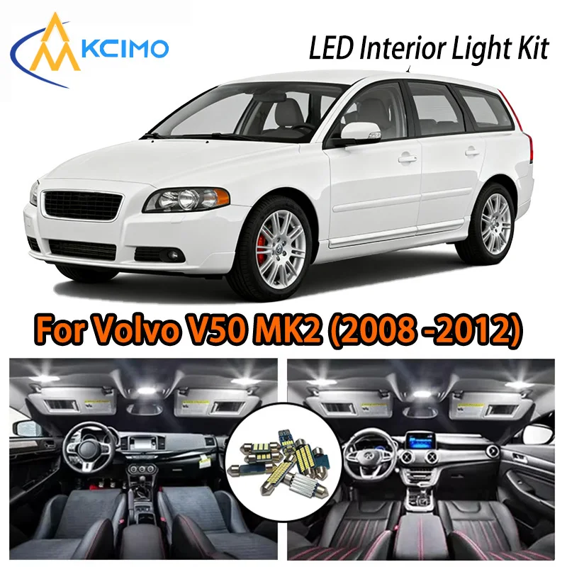 

KCIMO For Volvo V50 MK2 (2008-2012) Interior LED Lights for Car , 2 Color Options, High Quality, Bright, Durable Upgrade