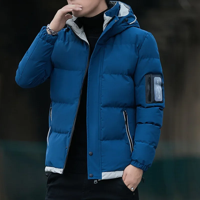 Puffer Jack Heren Dikke Warme Winterjassen Jas Met Capuchon Heren Katoenen Gewatteerde Jas 5xl Mode Casual Kleding 2024 Streetwear