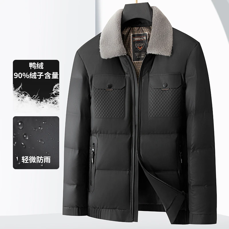 2024 new arrival winter jacket 90% white duck down jackets men,mens fashion thicken warm parkas trench coat male clothing