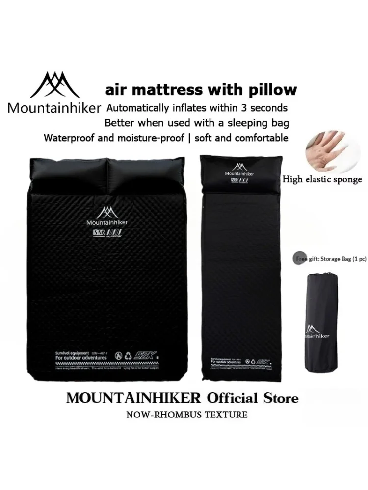MOUNTAINHIKER Ultra-dikke 3CM & 5CM Camping Zelfopblaasbare Matras Memory Foam Enkel/Dubbel Waterdichte Mat Campingbed Mat Buiten - afbeelding 2