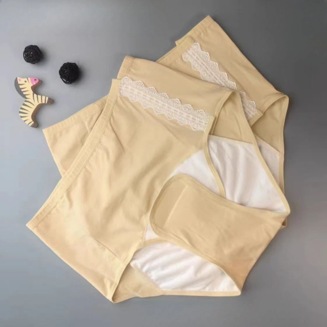 ملابس داخلية قطنية للأمهات ملابس المستشفى بعد الولادة فحص الحمل بدون سحب مفتوح المنشعب سهل الارتداء سروال عمل مقاوم للماء