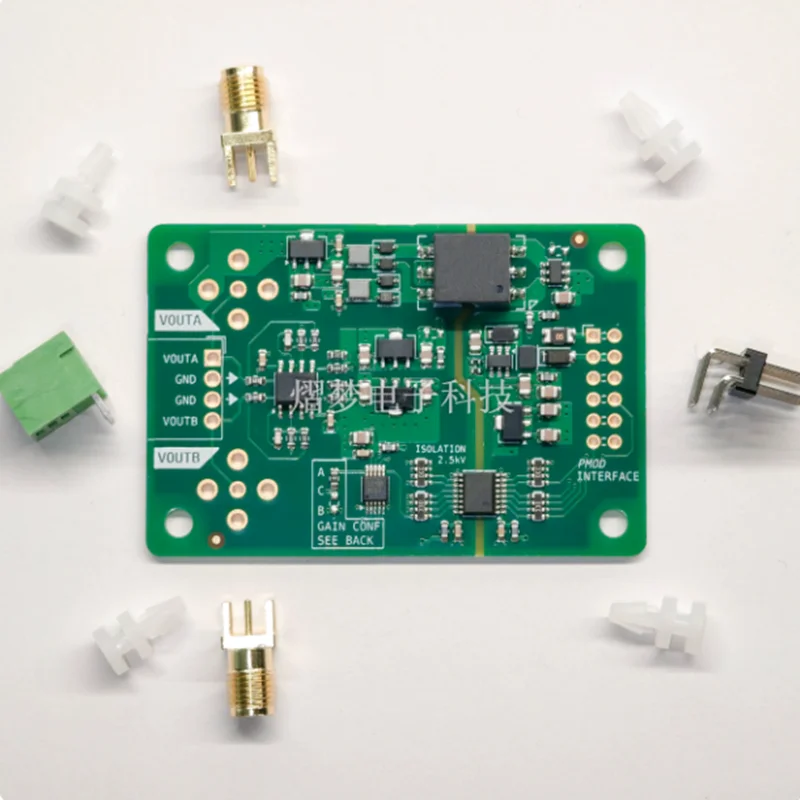 DAC8563 Isolated Dual‑Channel 16‑bit DAC Module, PMOD Interface Digital‑to‑Analog Converter Board