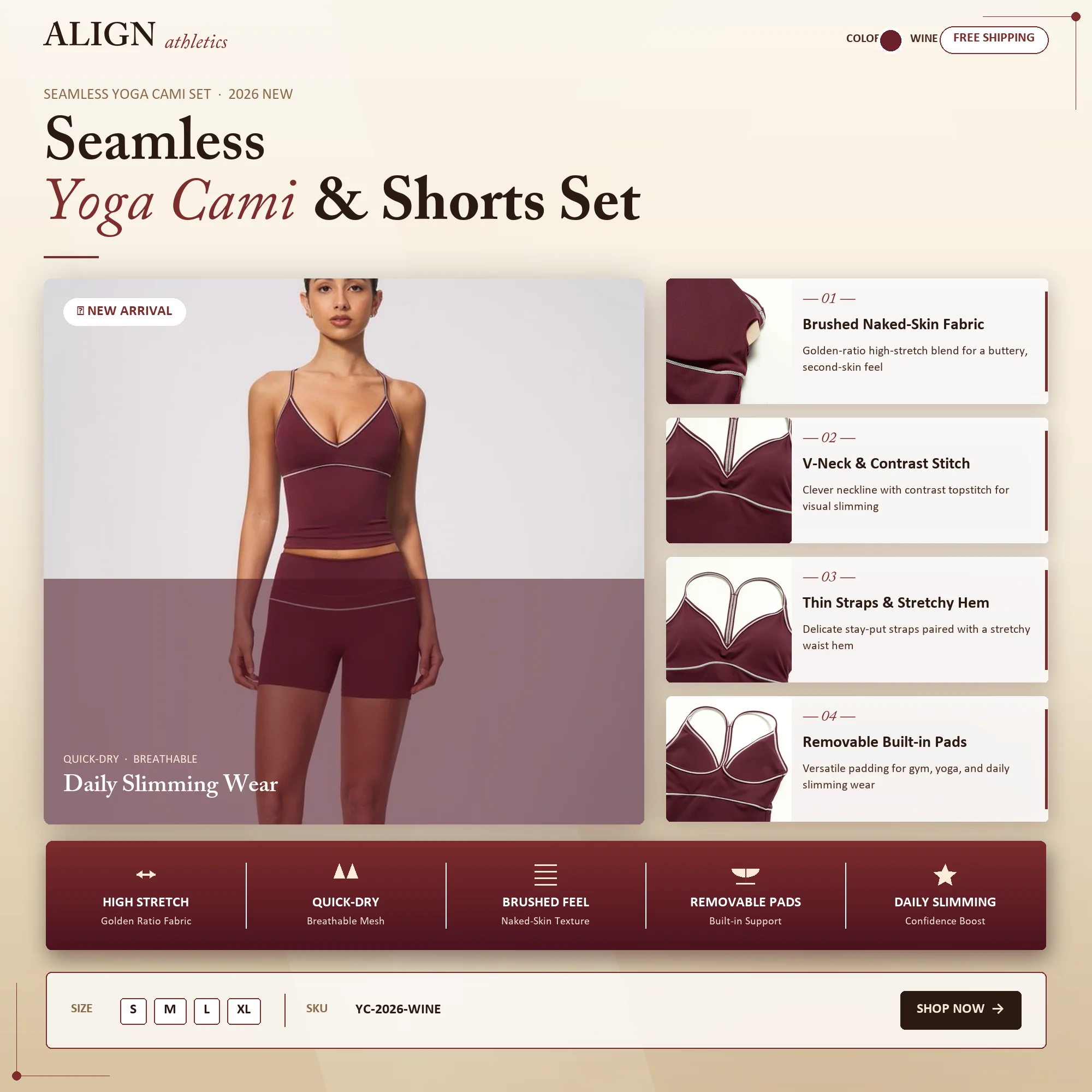 High Stretch Padded Seamless Yoga Cami, Quick-Dry Gym Top, Contrast Stitch Slimming Sports Shirt, Daily Wear.