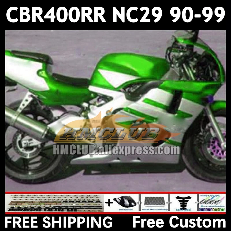 Bodywork For HONDA CBR400 CBR 400 RR 400RR 90 91 92 93 94 104No.149 CBR400RR green silver NC29 1995 1996 1997 1998 1999 Fairings