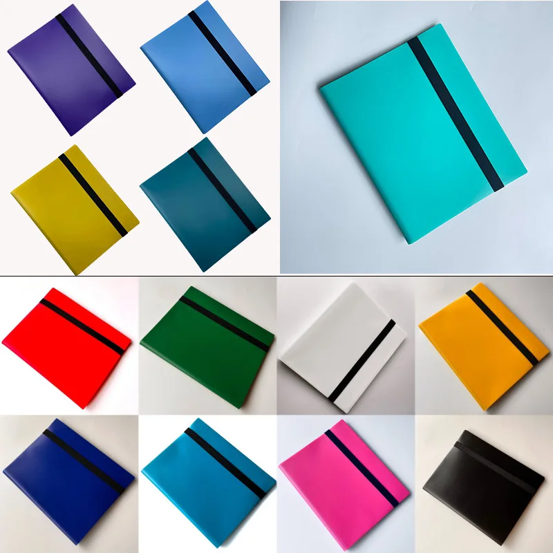 

9 Pocket Card Album Binder Premium Zip Anime Trading Card Binder 360 Double Sided Pocket PU Collection Binder Card Folder