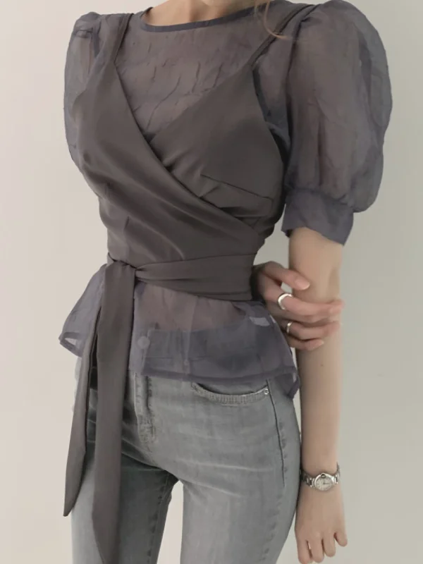 

V-Ne ультра-длинный драпированный регулируемый топ с перекрестными бретелями, женский летний новый топ без рукавов, модный цвет