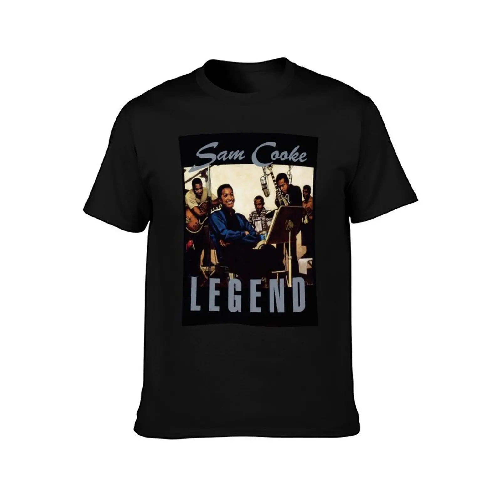 Sam Cooke T-Shirt, Summer Casual Cotton Tee, Oversized Streetwear Tops, Vintage Graphic Print, Loose Fit Short Sleeve