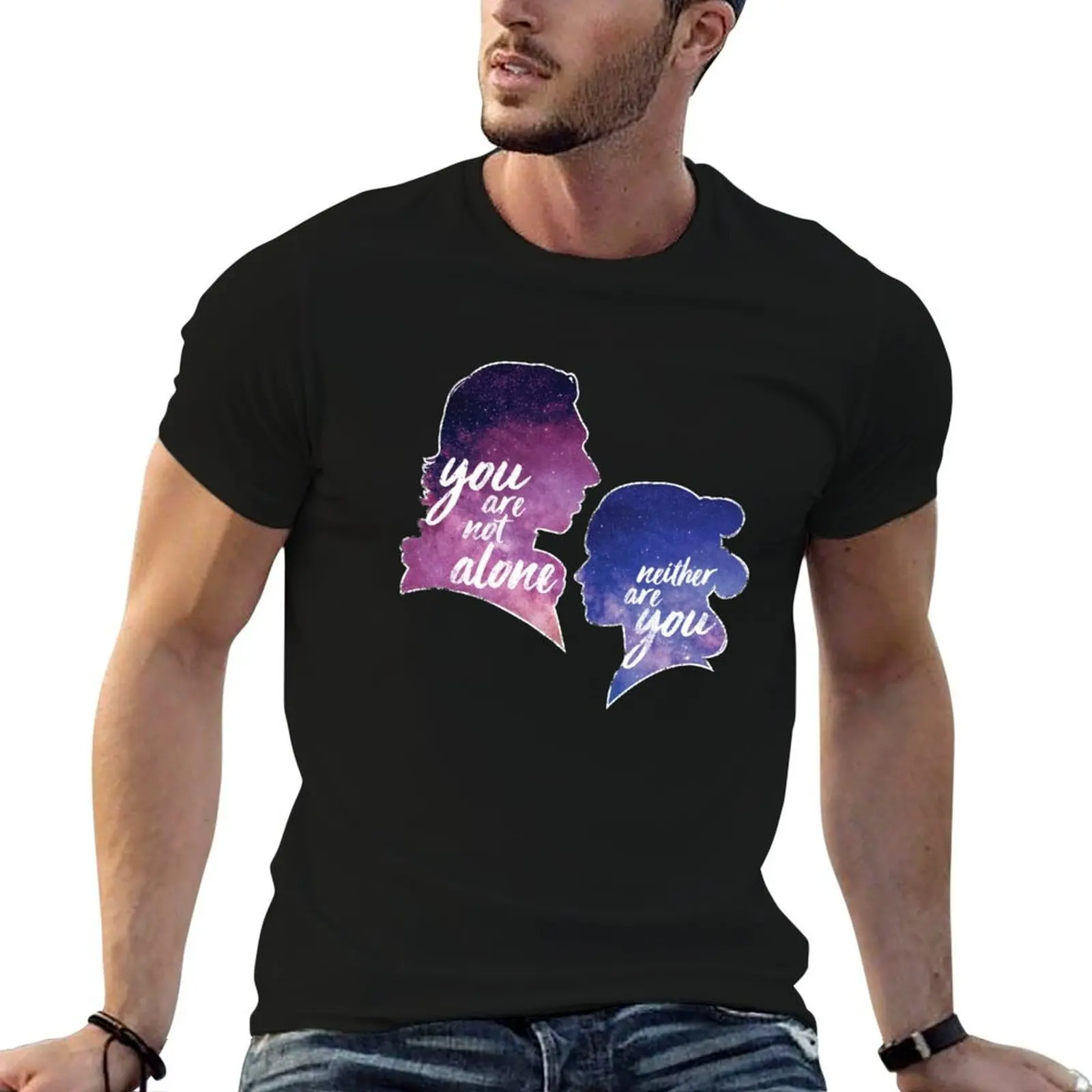 Reylo Outlined | You are not alone - Neither are you T-Shirt t shirts designer cotton t shirt man T-Shirt