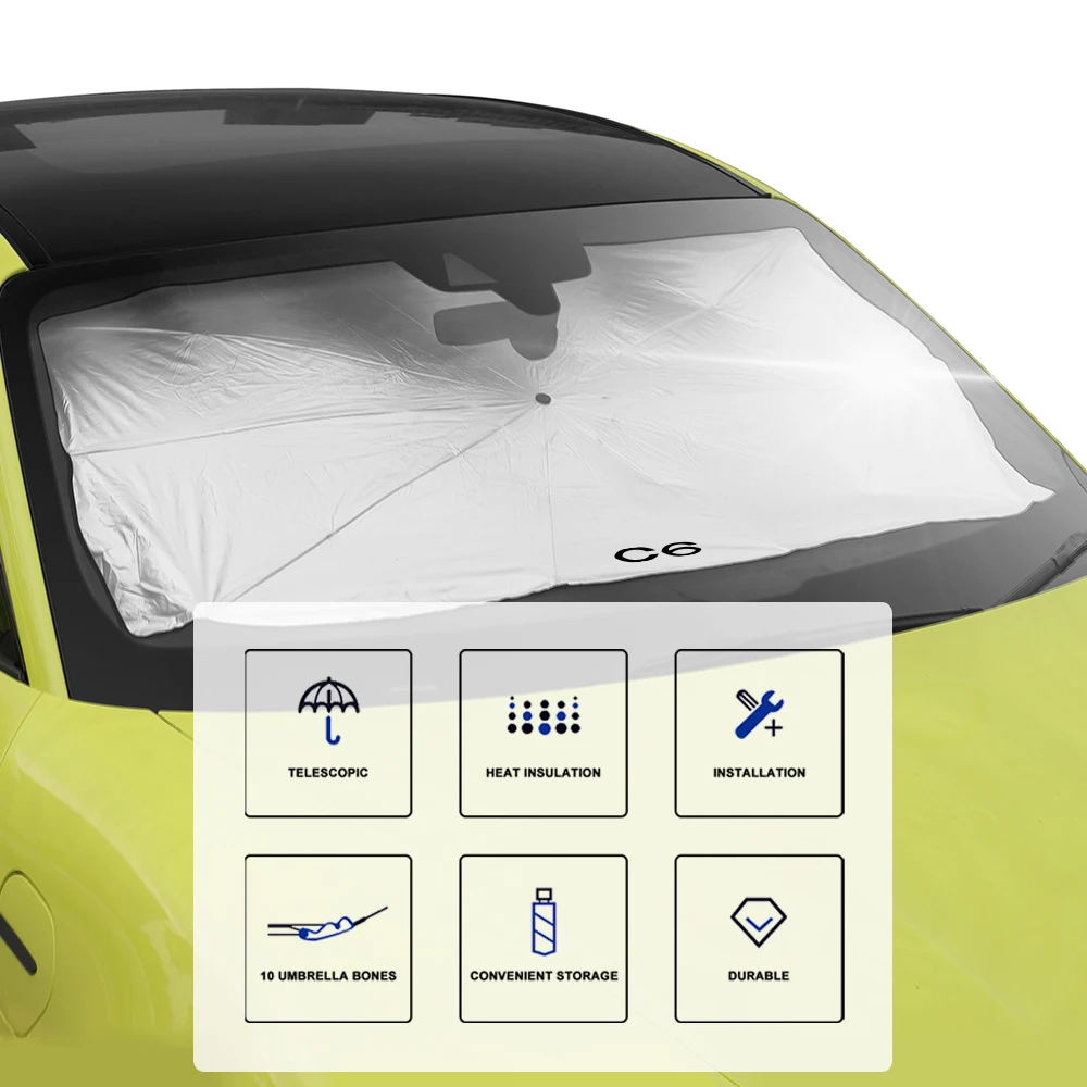 Car Sunshade Cover Umbrella Protector For Citroen Berlingo C4 Cactus C2 C Elysee Ds4 Ds5 C3 C5 Xsara C4L C6 C1  Jumpy Vts