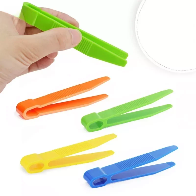 1pcs Durable Plastic Clip Tweezers Fine Motor for Kids Toddler Learning Toys for Kids Plant Insect Study Tools Set