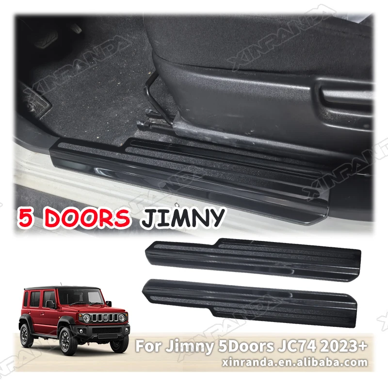 5-Doors Jimny Front Door Sill Guards Threshold Strip Stainless Steel Door Entry Guards For Suzuki XL Jimny 2023 2024 JC74