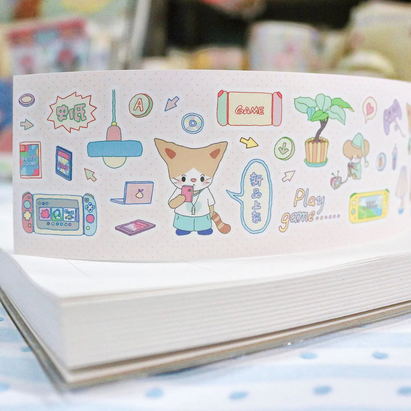 

Рулон наклеек «Game Time» — корейский и минималистичный стиль для декора коллажа для ручного счета