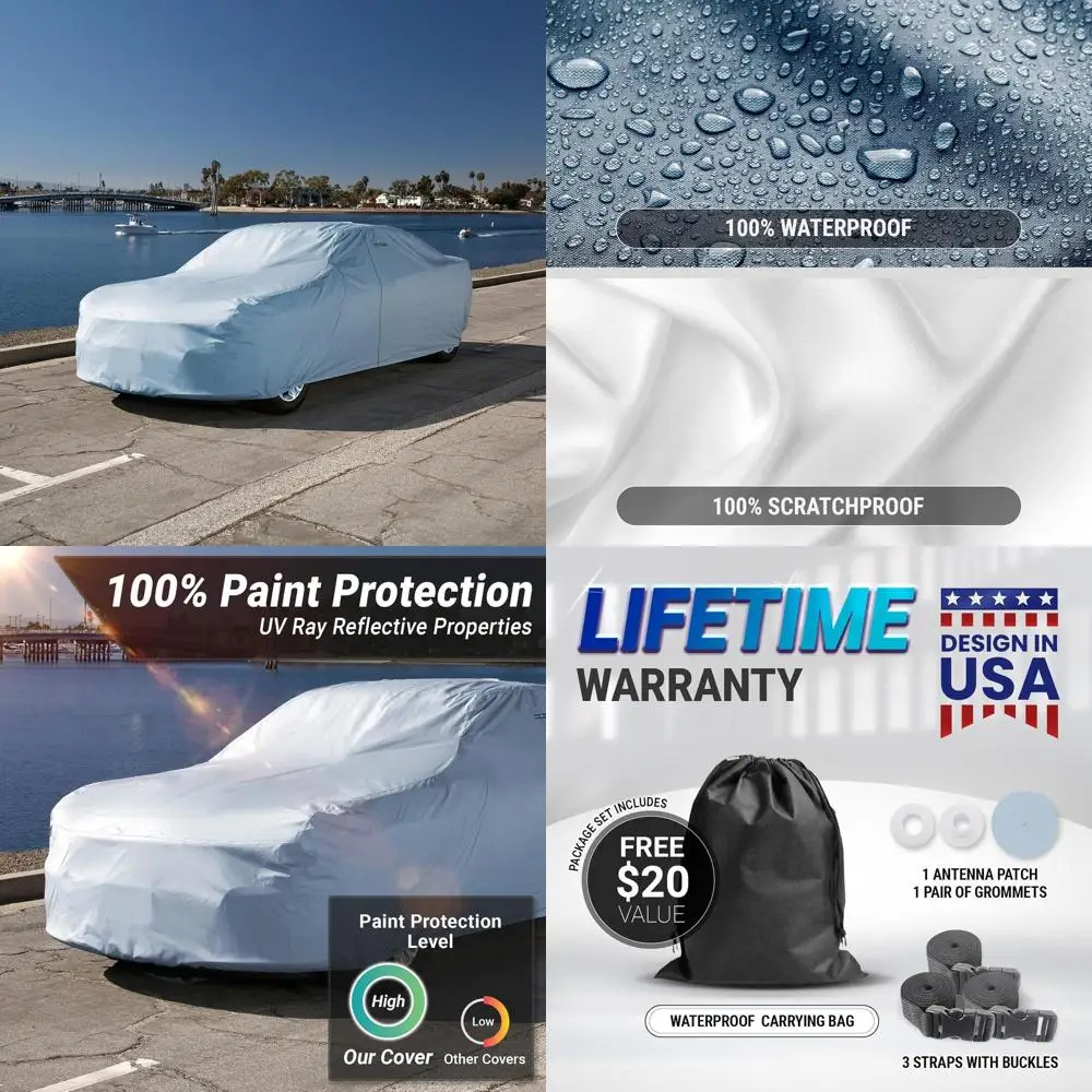 

All-Weather Waterproof Car Cover for 1962-1981 MG MGB Roadster, UV Sun & Snow Protection, Outdoor Indoor Use