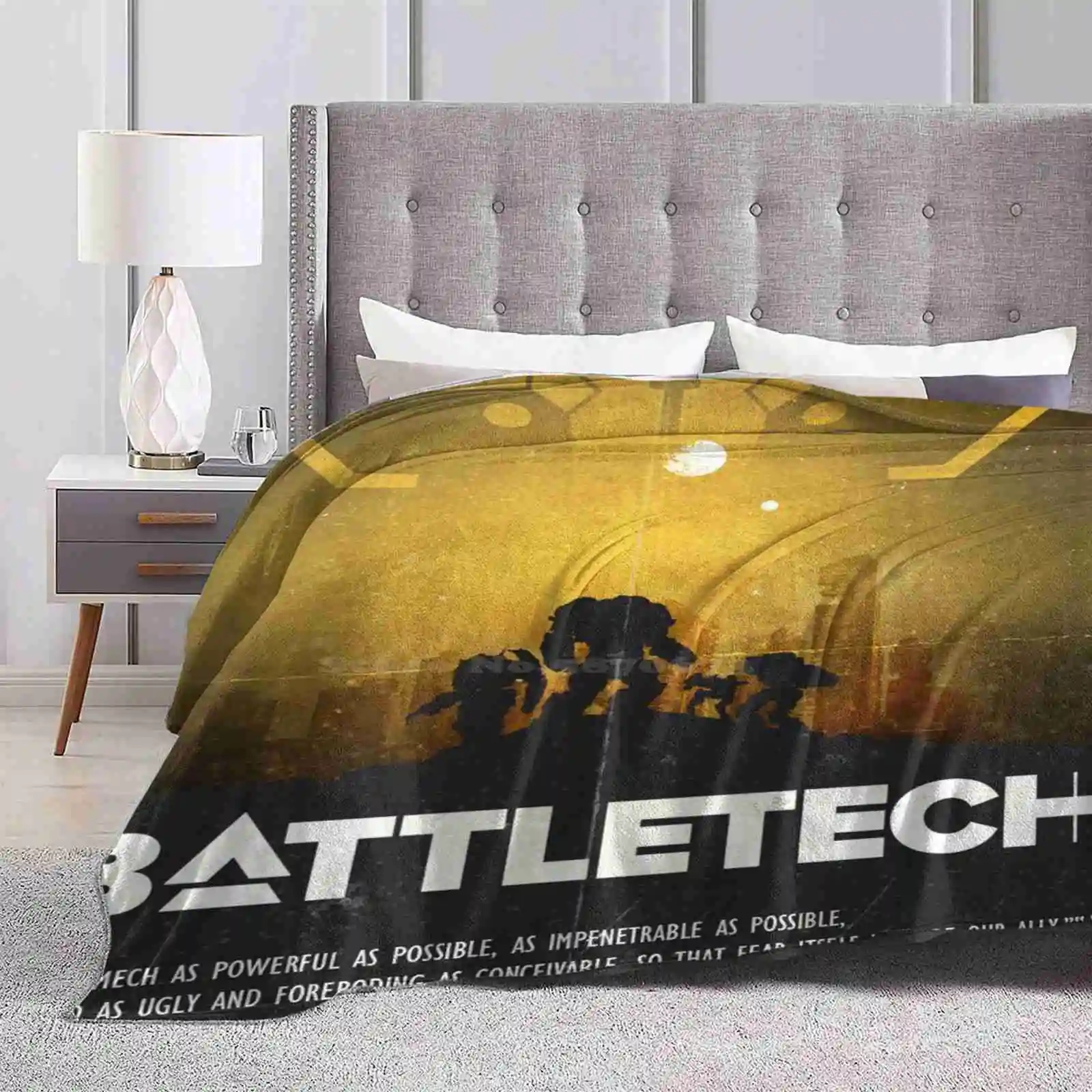 Battletech - Atlas Creative Design Comfortable Warm Flannel Blanket Battletech Mechwarrior Atlas