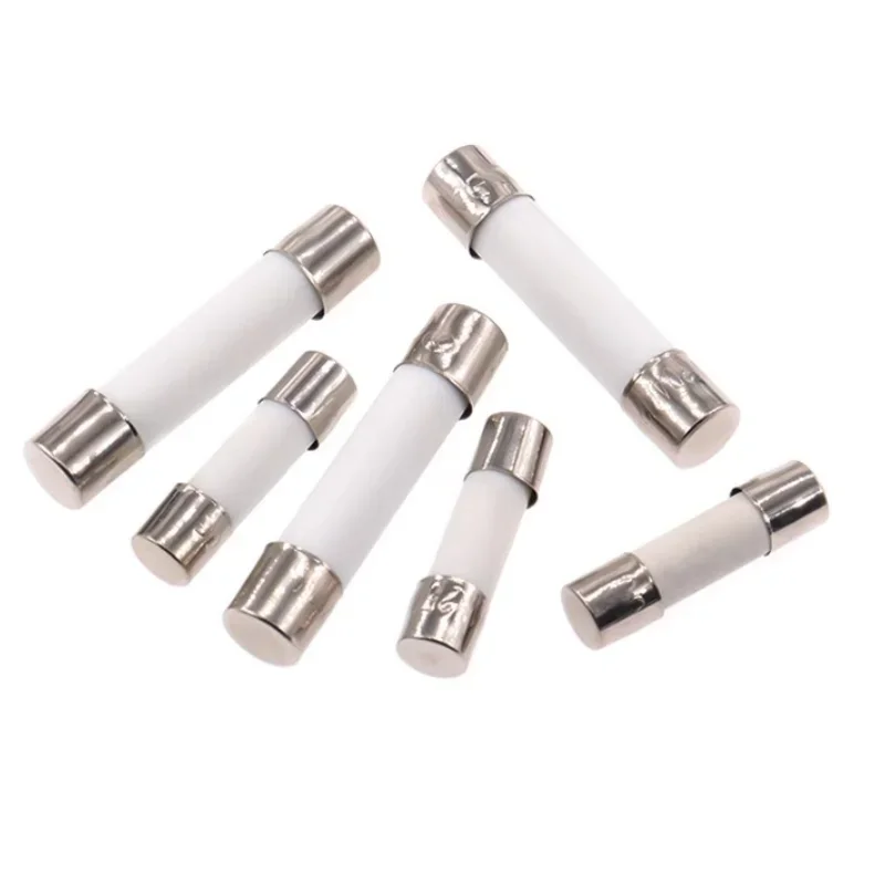 10PCS 5X20MM 6X30MM Fast Blow Ceramic Fuse 5*20mm 250V 0.1A 0.25A 0.5A 1A 1.5A 2A 2.5A 3A 3.15A 4A-30A Slow Break The Fuse Tube