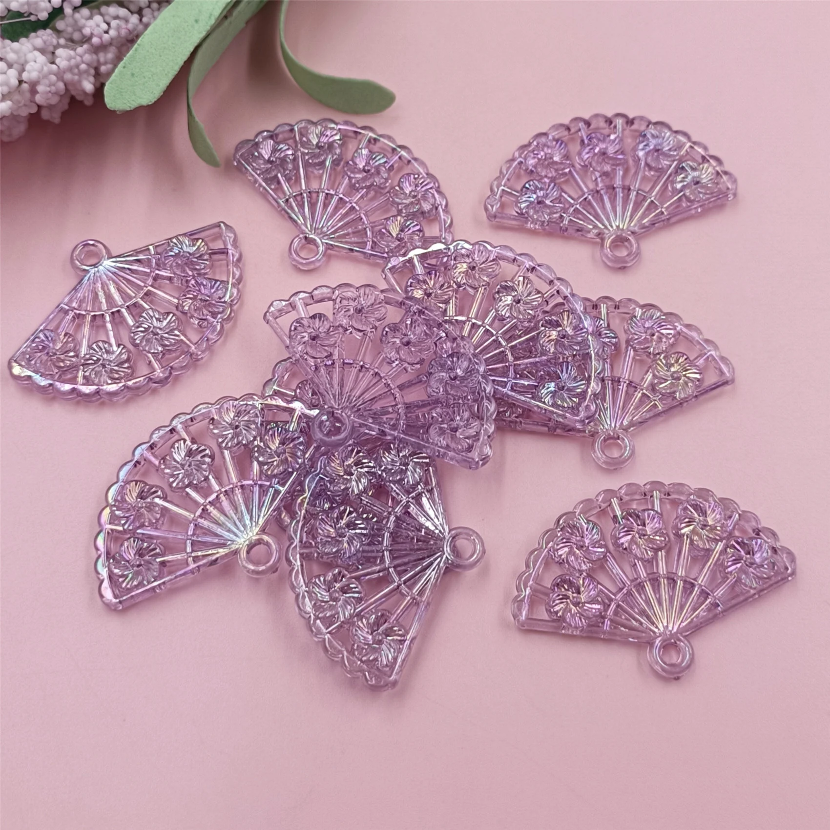 10/20pcs Fashion Pendant Folding Fan Shaped  Beads Link Pendant For Earrings Bracelets Necklaces Jewelry Making DIY Crafts