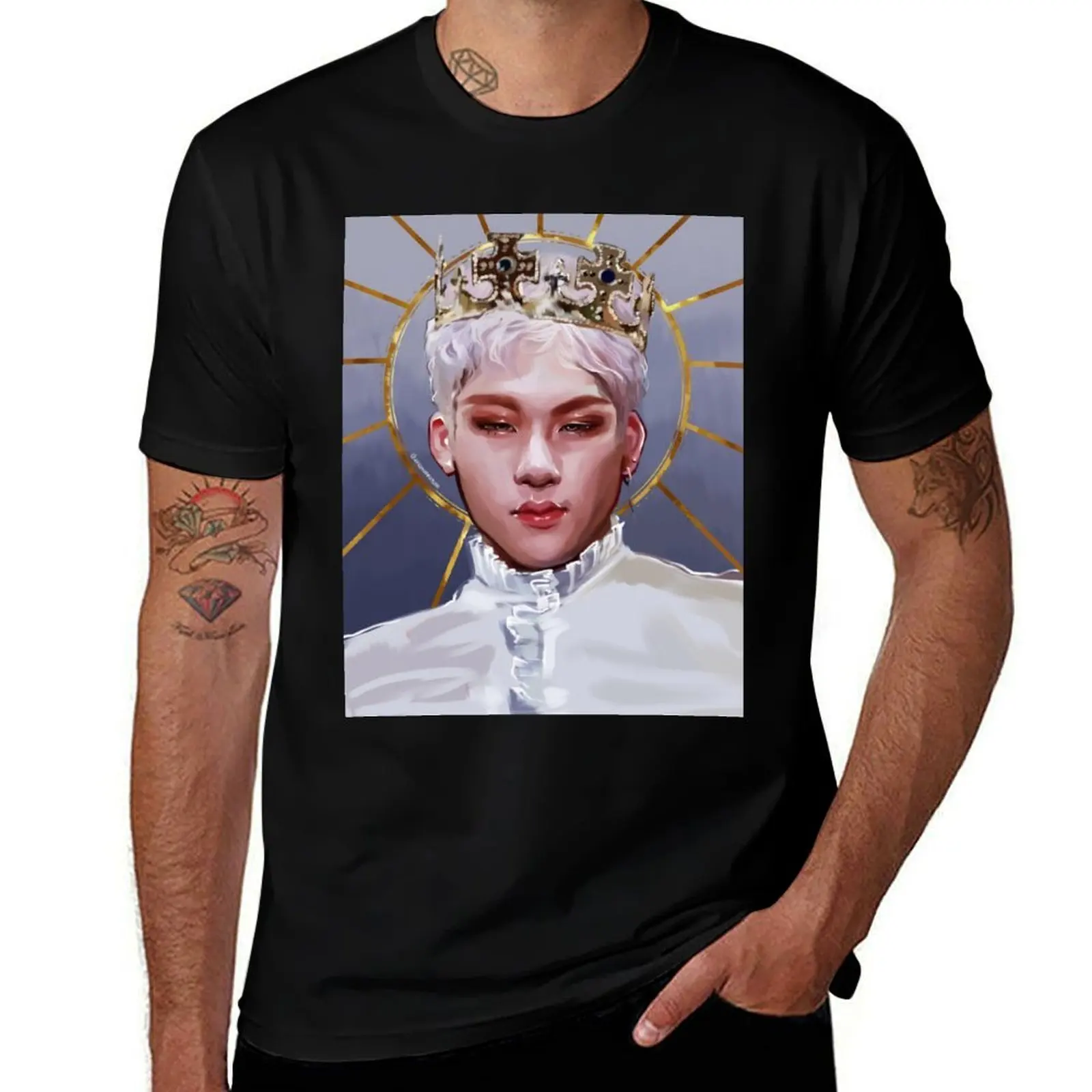 King Jooheon T-Shirt Fashion Casual Short Sleeve Top T-Shirt