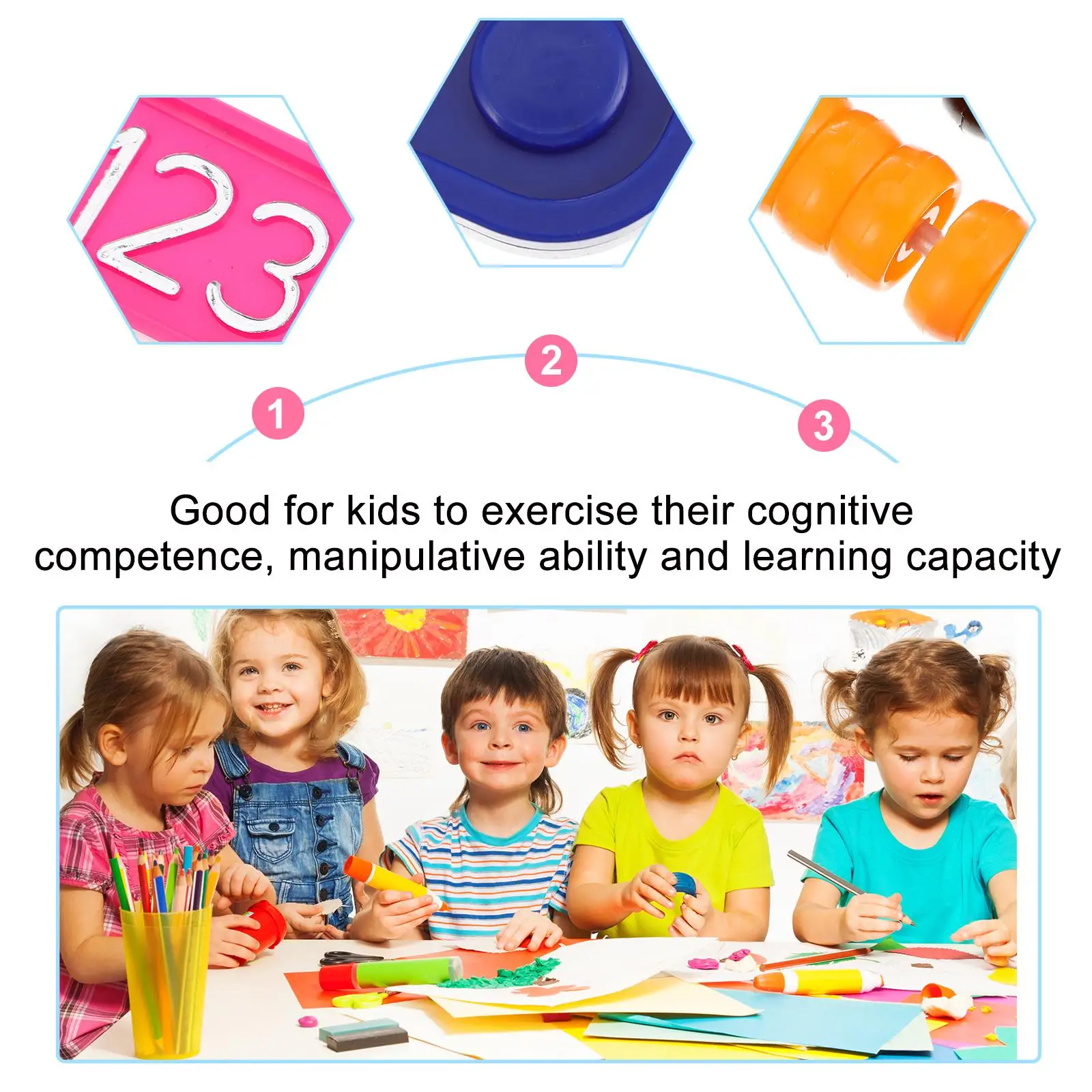 2 Pcs Plastic Abacus Toys Children Educational Arithmetic Kid Calculating Brain Development Gifts R om Color Infant Toys