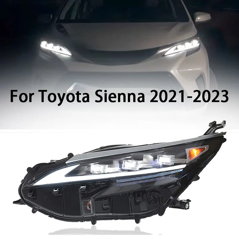 

Car Headlamp For Toyota Sienna Headlamps 2021-2023 Headlights Sienna DRL Turn Signal High Beam Projector Lens