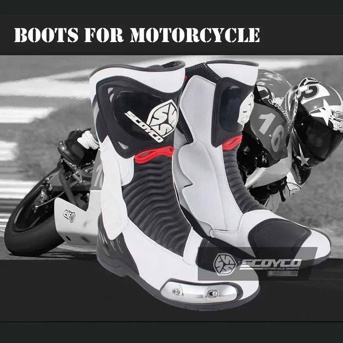 

SCOYCO New Wear-resistant Outdoor Cycling Motorcycles Boots Men's Shoes Motorcycle Equipment Riding Protective MotoCross Boot