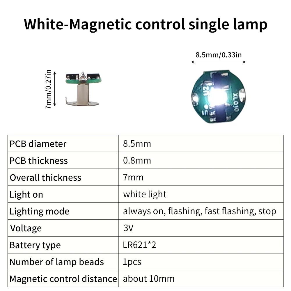 For Bambu Lab Magnetic Switch Lamp LED White Light Lighting Chip Magnetic Switch Lamp For 3D Printer Parts