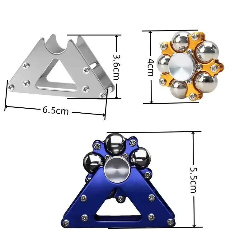新しいメタルフィジェットスピナー抗ストレスハンド大人のおもちゃストレス解消おもちゃジャイロスコープデスクトップ子供用ジャイロストレスおもちゃギフト
