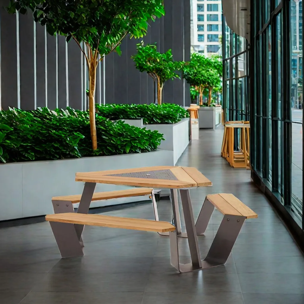 Villa courtyard balcony Park cafe Rainproof mildew-proof outdoor tables and chairs Modern simplicity