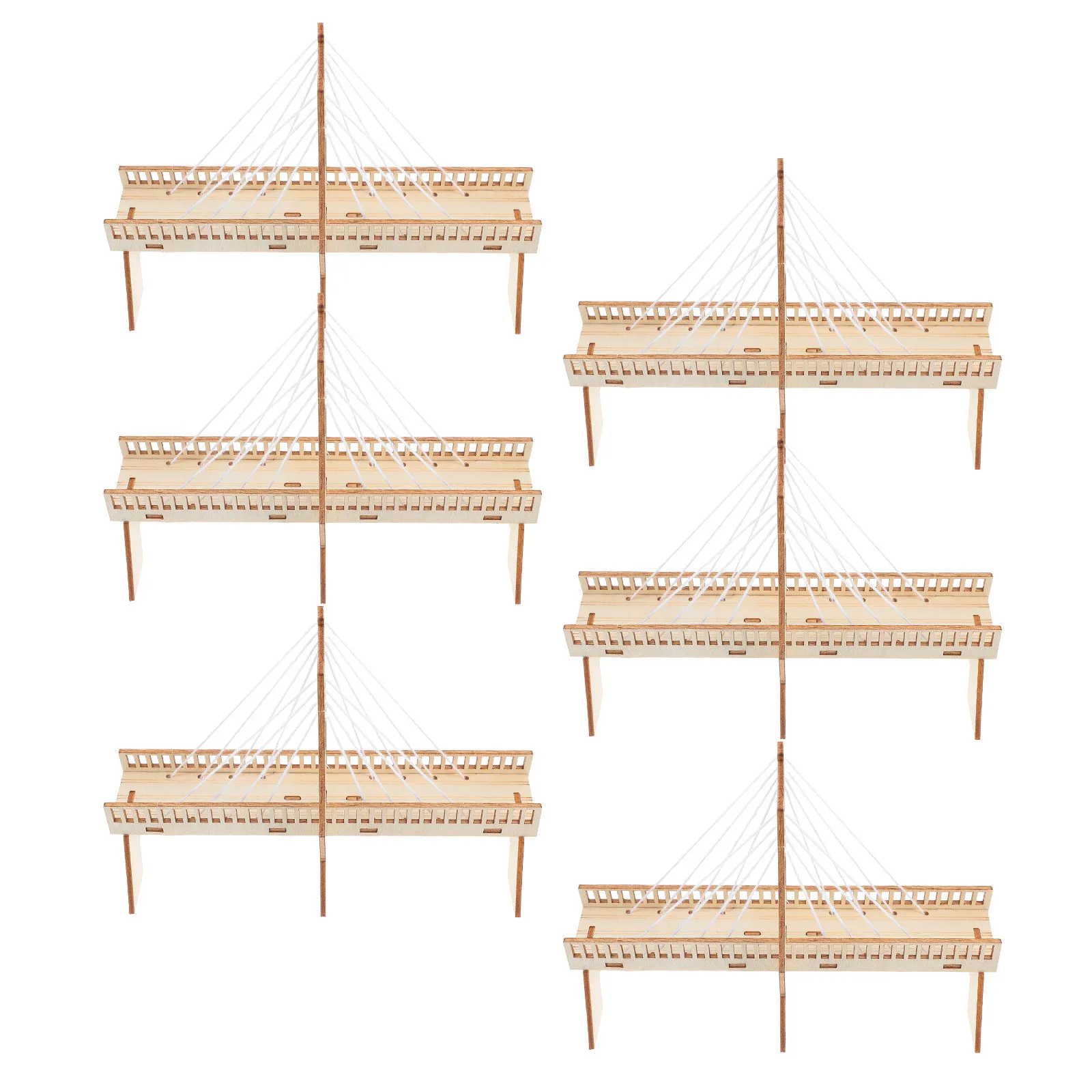 

Набор из 6 комплектов: Научный набор для самостоятельной сборки кабельно-стержневого моста, креативный STEM-проект, развивающая игрушка для детей по инженерии и науке