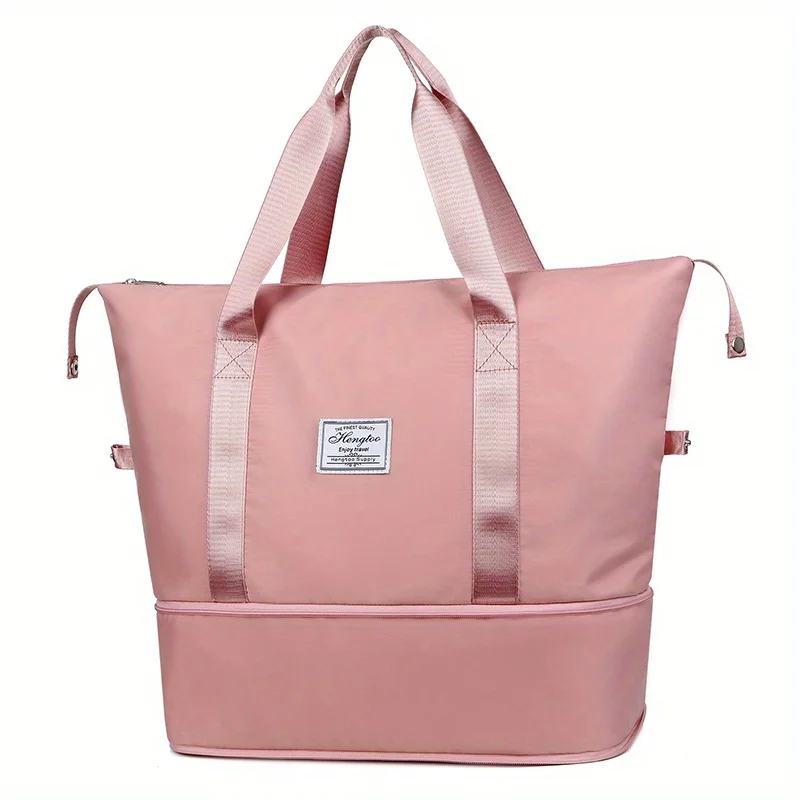 Große Damen-Reisetasche aus Nylon, Sport- und Reisetasche, leichte Handtasche, vielseitige Sporttasche im Casual-Stil – Detail 5
