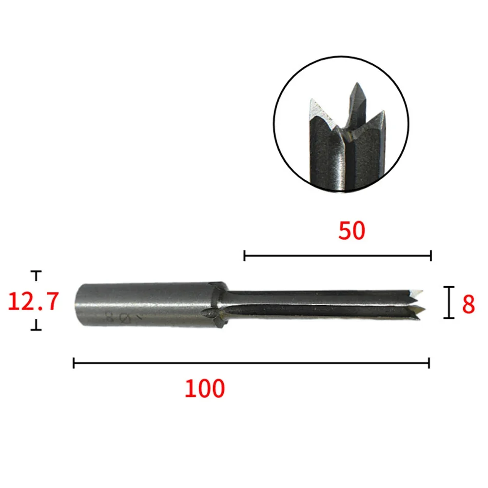 Four Blade Woodworking Drill Bit Mortise Drill 6/8/10/12mm Positive And Negative Tenoning Woodworking Tools Practical