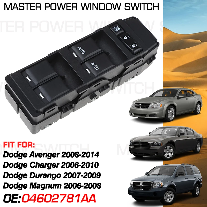 

Power Master Window Switch 04602781AA 8+6 Pins For Dodge Avenger Dodge Charger Dodge Durango Dodge Magnum 2006-2014 4602781AA